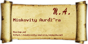 Miskovity Auróra névjegykártya